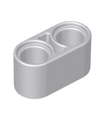 LEGO - Technic, dikke liftarm 1 x 2 - Light Bluish Gray | N - Thumbnail