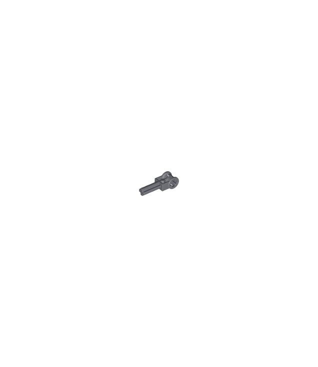 LEGO - Technic, as 2L met omkeerhendel-asverbinder - Dark Bluish Gray | N