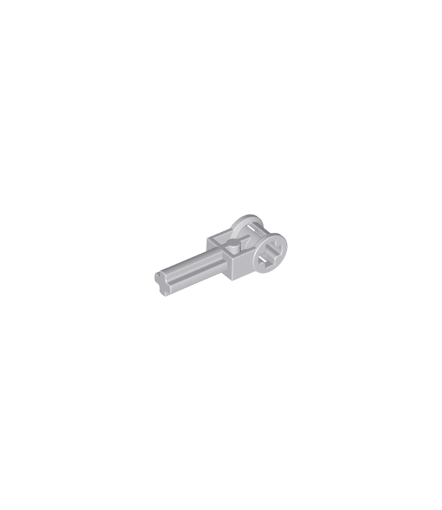 LEGO - Technic, as 2L met omkeerhendel-asverbinder - Light Bluish Gray | N