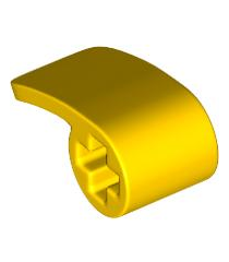 LEGO - Technic, gebogen paneel 2 x 1 x 1 - Yellow | N - Thumbnail