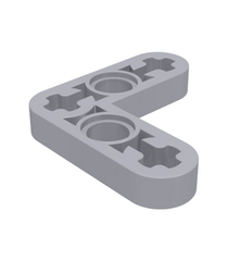 LEGO - Technic, aangepaste gebogen dunne liftarm L-vorm 3 x 3 - Light Bluish Gray | N - Thumbnail