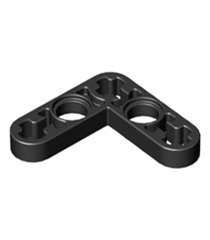 LEGO - Technic, aangepaste gebogen dunne liftarm L-vorm 3 x 3 - Black | N - Thumbnail