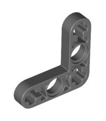 LEGO - Technic, aangepaste gebogen dunne liftarm L-vorm 3 x 3 - Dark Bluish Gray | N - Thumbnail