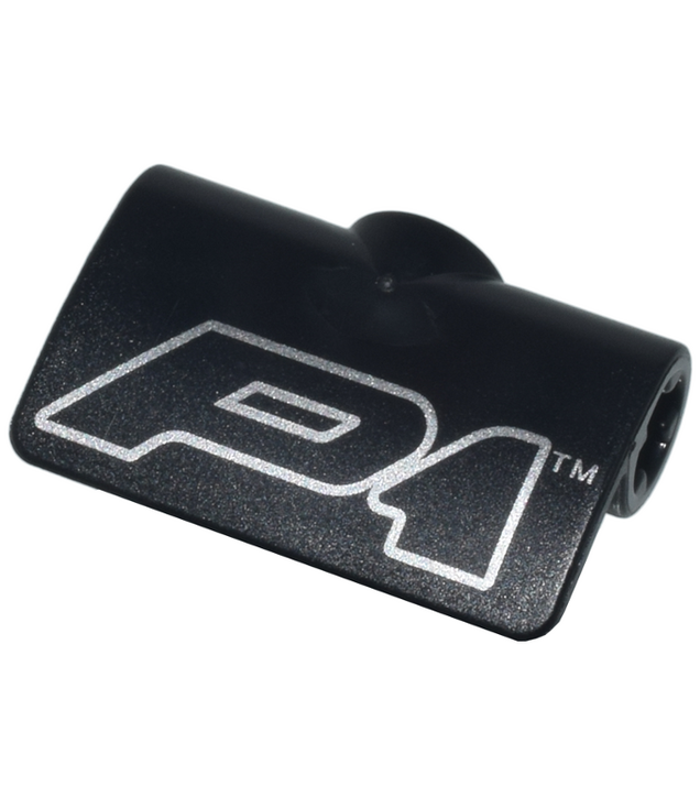 LEGO - Technic, gebogen paneel 2 x 3 x 1 met zilverkleurig 'P1'-patroon - Black | N