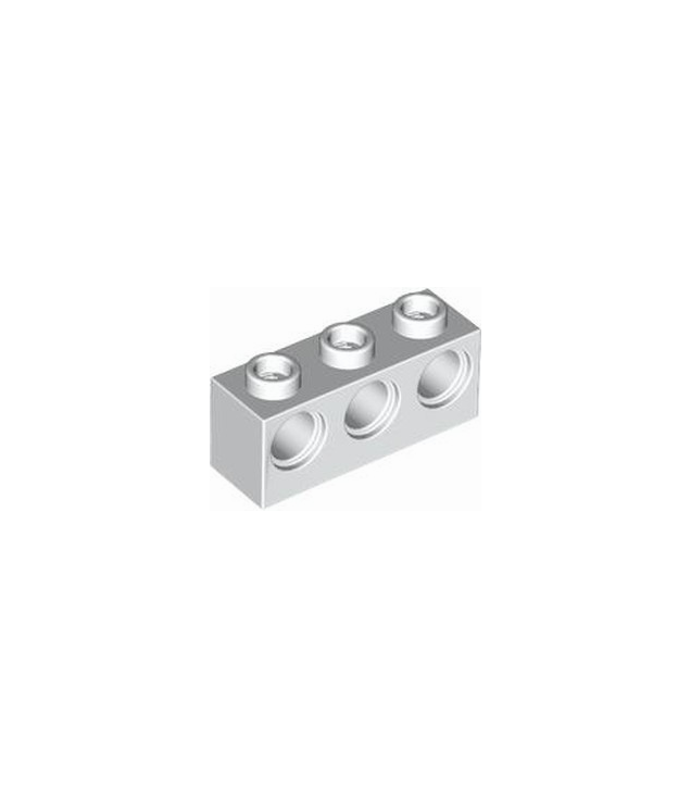 LEGO - Technic, steen 1 x 3 met gaten - White | N