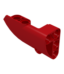 LEGO - Technic, stroomlijnpaneel #1 klein glad kort, zijde A - Red | N - Thumbnail