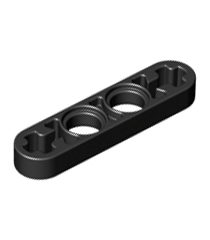 LEGO - Technic, dunne liftarm 1 x 4 met as-gaten - Black | N - Thumbnail