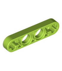 LEGO - Technic, dunne liftarm 1 x 4 met as-gaten - Lime | N - Thumbnail