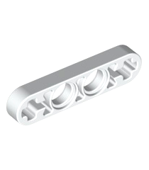 LEGO - Technic, dunne liftarm 1 x 4 met as-gaten - White | N - Thumbnail
