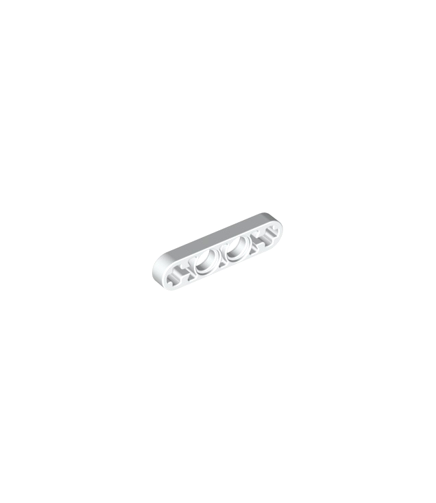 LEGO - Technic, dunne liftarm 1 x 4 met as-gaten - White | N