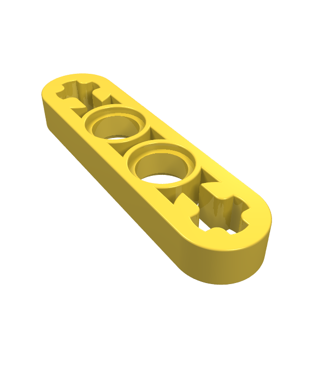 LEGO - Technic, dunne liftarm 1 x 4 met as-gaten - Yellow | N