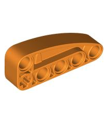 LEGO - Technic, aangepaste dikke liftarm L-vorm kwartellips 2 x 5 - Orange | N - Thumbnail