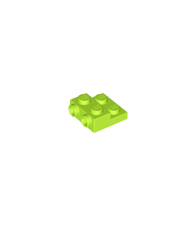 LEGO - Plaat, gemodificeerd 2 x 2 x 2/3 met 2 noppen aan zijkant - Lime | N
