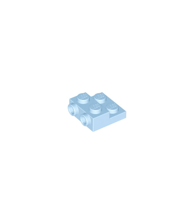 LEGO - Plaat, gemodificeerd 2 x 2 x 2/3 met 2 noppen aan zijkant - Bright Light Blue | N