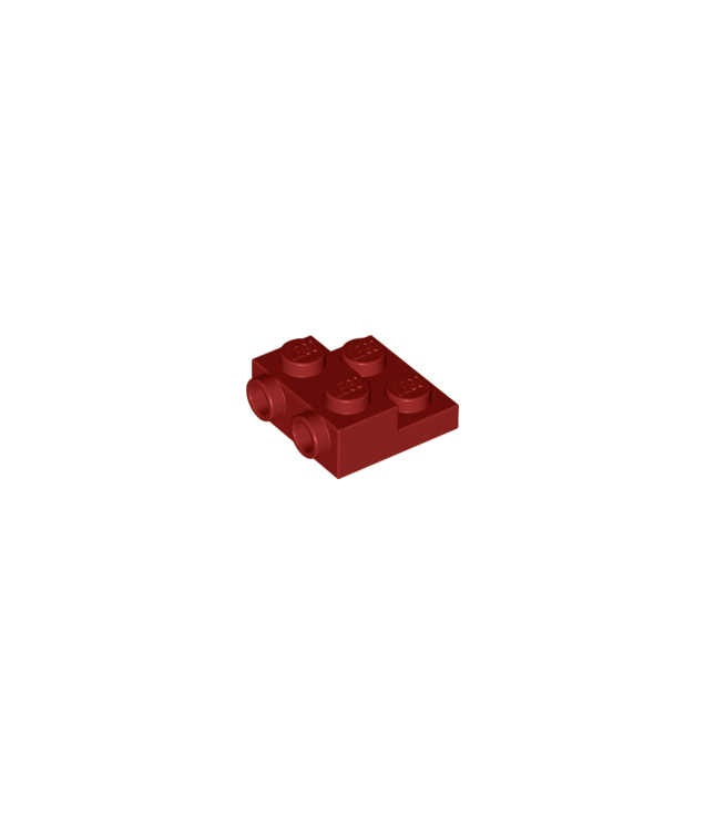 LEGO - Plaat, gemodificeerd 2 x 2 x 2/3 met 2 noppen aan zijkant - Dark Red | N