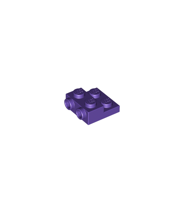 LEGO - Plaat, gemodificeerd 2 x 2 x 2/3 met 2 noppen aan zijkant - Dark Purple | N