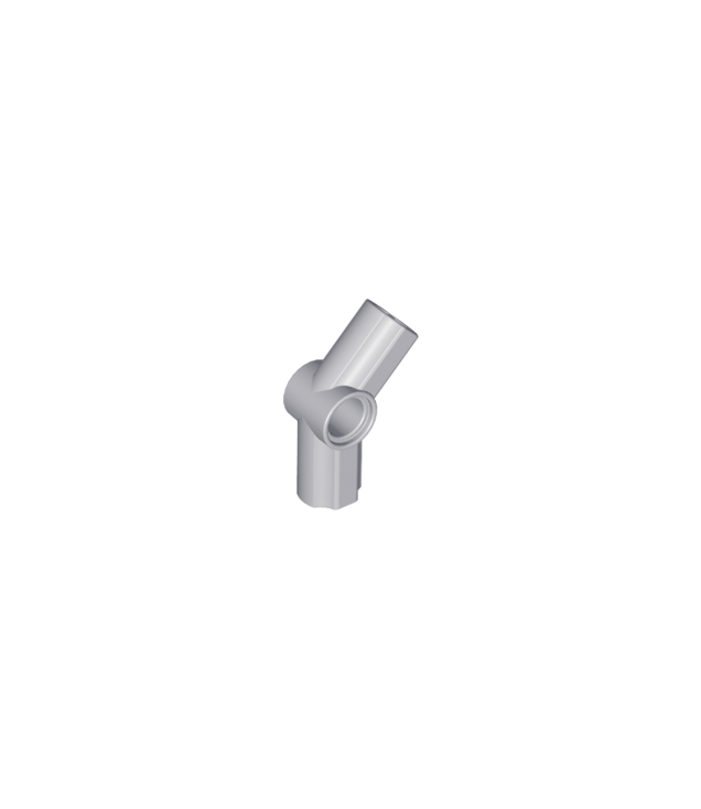 LEGO - Technic, as- en penverbinder hoek #4 – 135 graden - Light Bluish Gray | N