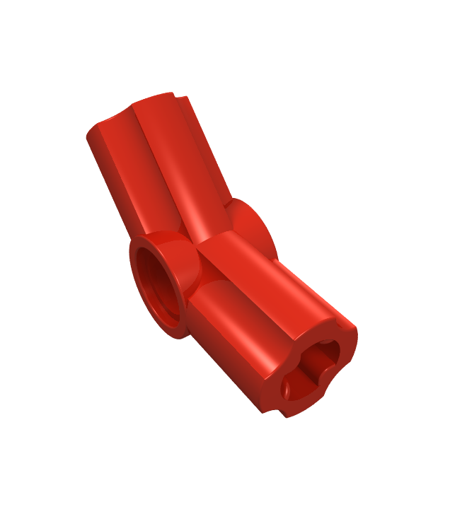 LEGO - Technic, as- en penverbinder hoek #4 – 135 graden - Red | N