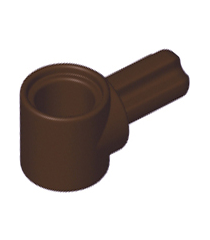 LEGO - Technic, naaf voor as- en penverbinder met 1 as - Dark Brown | N - Thumbnail