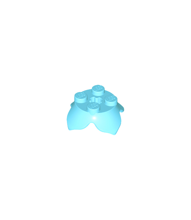 LEGO - Plantbladeren 2 x 2 met 4 bloemblaadjes en as-gat - Medium Azure | N