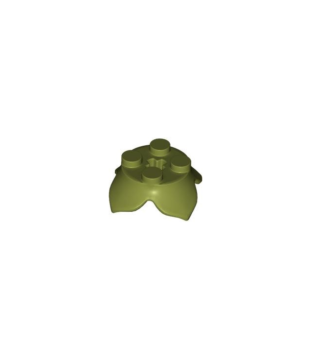 LEGO - Plantbladeren 2 x 2 met 4 bloemblaadjes en as-gat - Olive Green | N