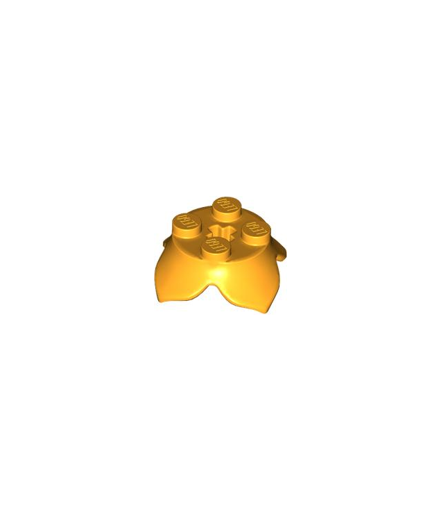 LEGO - Plantbladeren 2 x 2 met 4 bloemblaadjes en as-gat - Bright Light Orange | N