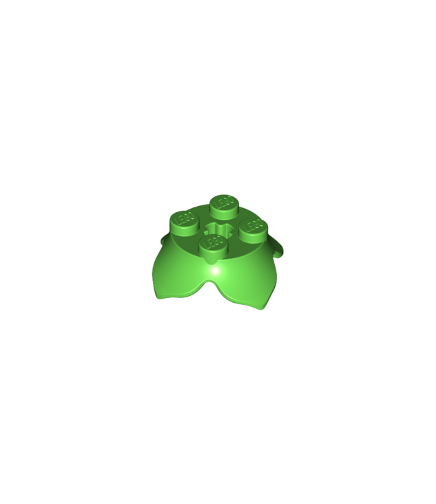 LEGO - Plantbladeren 2 x 2 met 4 bloemblaadjes en as-gat - Bright Green | N