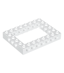 LEGO - Technic, steen 6 x 8 met open midden - White | N - Thumbnail