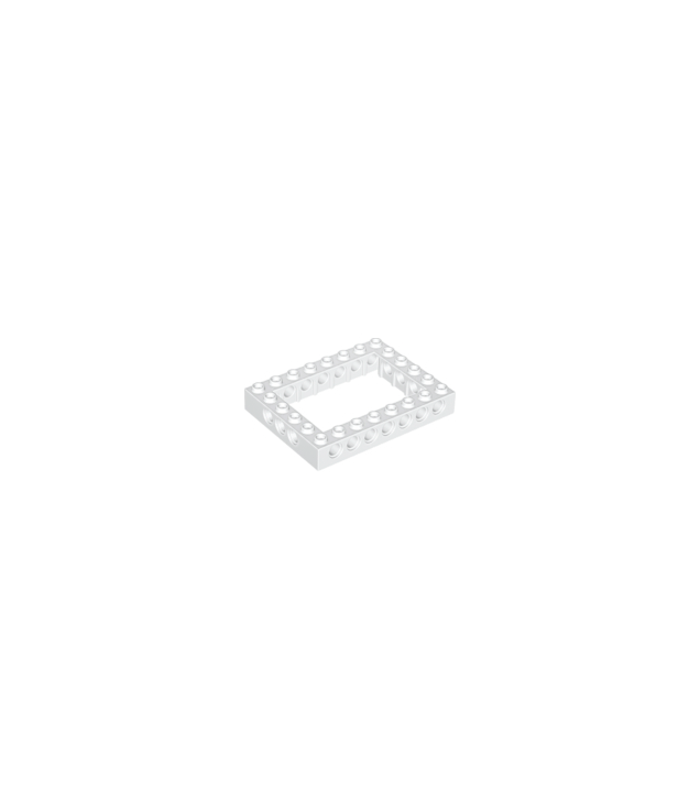 LEGO - Technic, steen 6 x 8 met open midden - White | N