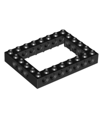 LEGO - Technic, steen 6 x 8 met open midden - Black | N - Thumbnail