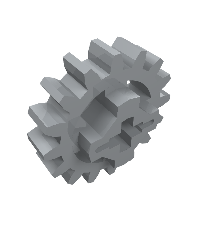 LEGO - Technic, tandwiel 16 tanden – as-gat met gesloten zijkanten - Light Bluish Gray | N
