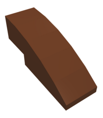 LEGO - Helling, gebogen 3 x 1 - Reddish Brown | N - Thumbnail