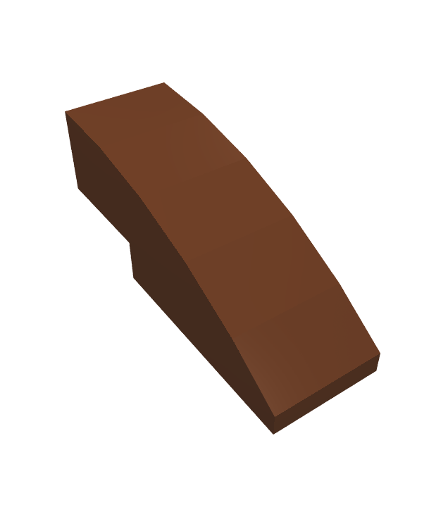 LEGO - Helling, gebogen 3 x 1 - Reddish Brown | N