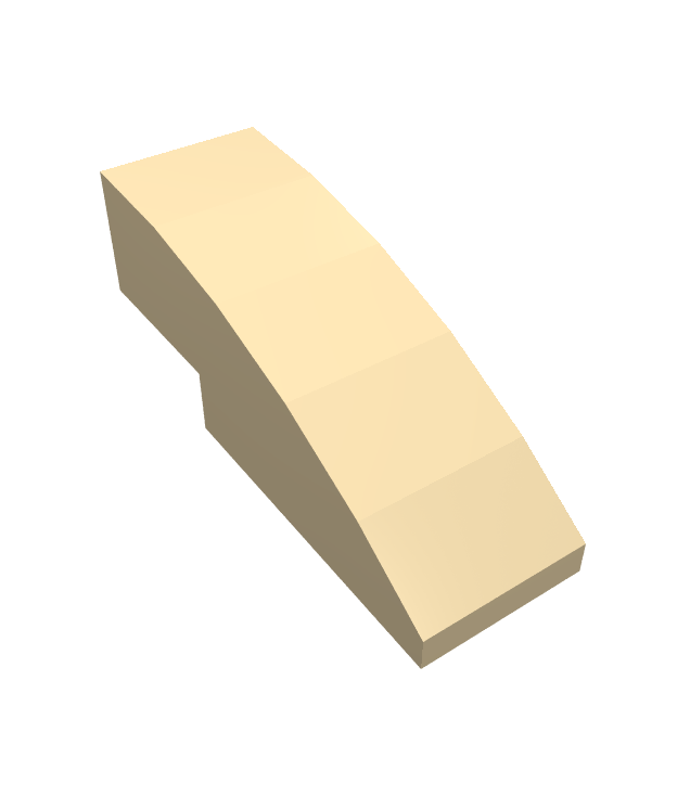 LEGO - Helling, gebogen 3 x 1 - Tan | N