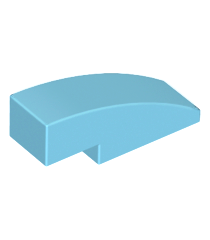 LEGO - Helling, gebogen 3 x 1 - Medium Azure | N - Thumbnail