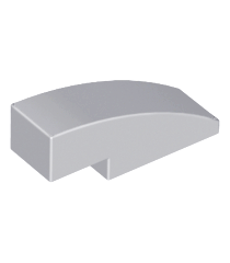 LEGO - Helling, gebogen 3 x 1 - Light Bluish Gray | N - Thumbnail