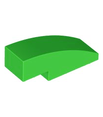 LEGO - Helling, gebogen 3 x 1 - Bright Green | N - Thumbnail