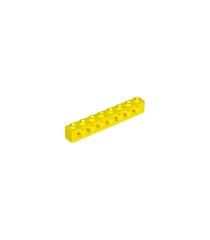 LEGO - Technic, steen 1 x 8 met gaten - Yellow | N - Thumbnail