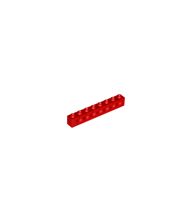 LEGO - Technic, steen 1 x 8 met gaten - Red | N