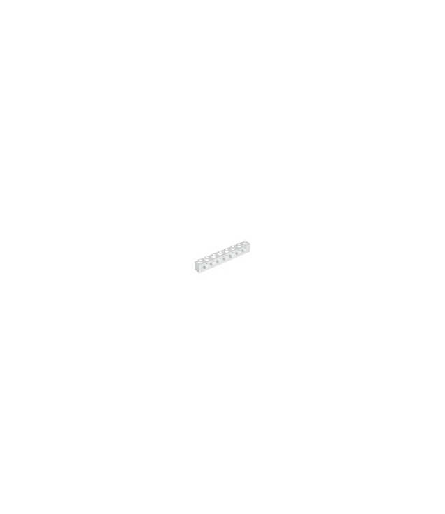 LEGO - Technic, steen 1 x 8 met gaten - White | N