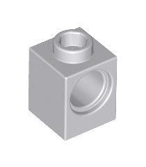 LEGO - Technic, steen 1 x 1 met gat - Light Bluish Gray | N - Thumbnail
