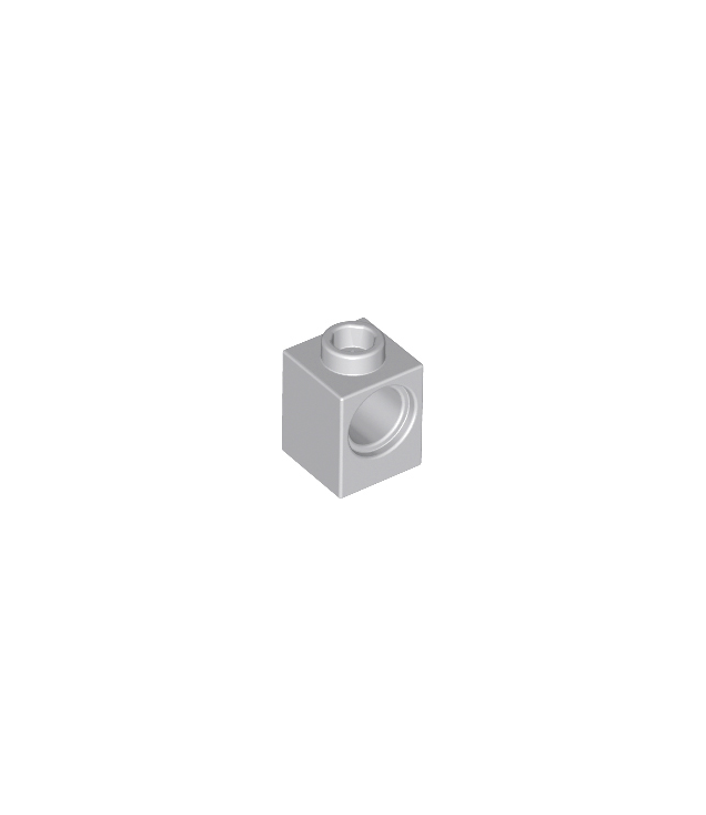 LEGO - Technic, steen 1 x 1 met gat - Light Bluish Gray | N