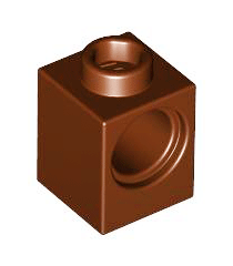 LEGO - Technic, steen 1 x 1 met gat - Reddish Brown | N - Thumbnail