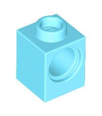 LEGO - Technic, steen 1 x 1 met gat - Medium Azure | N - Thumbnail