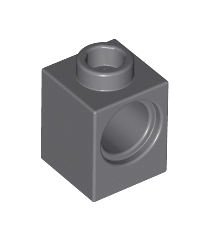 LEGO - Technic, steen 1 x 1 met gat - Dark Bluish Gray | N - Thumbnail