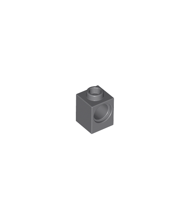 LEGO - Technic, steen 1 x 1 met gat - Dark Bluish Gray | N