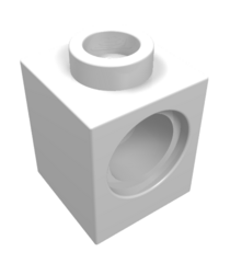 LEGO - Technic, steen 1 x 1 met gat - White | N - Thumbnail