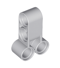 LEGO - Technic, dubbele loodrechte penverbinder 3L - Light Bluish Gray | N - Thumbnail