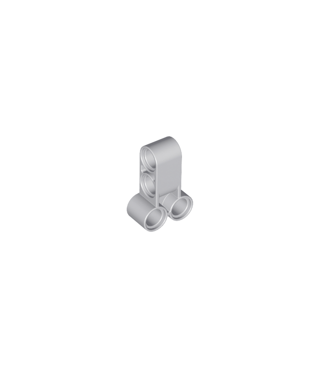 LEGO - Technic, dubbele loodrechte penverbinder 3L - Light Bluish Gray | N