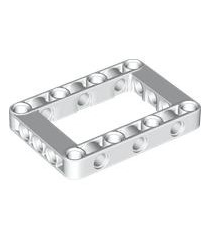 LEGO - Technic, aangepaste dikke liftarm-frame 5 x 7 met open midden - White | N - Thumbnail